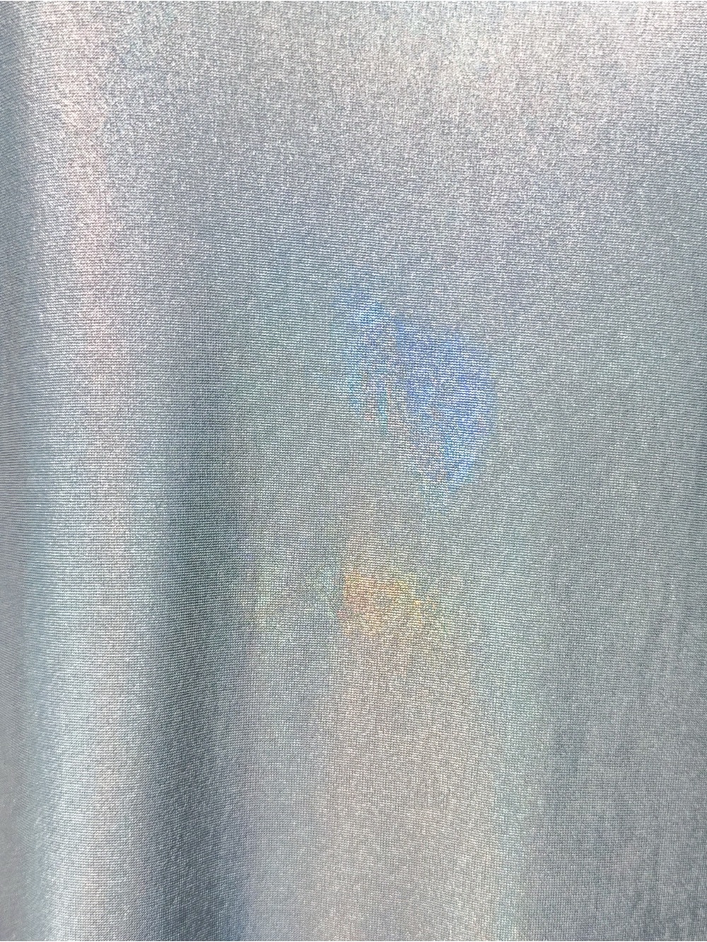 SPIRIT Silver Holographic Cold Shoulder Mock Neck Skater Dress Medium - Picture 6 of 9